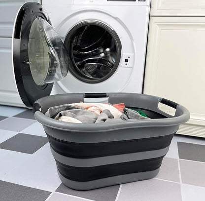 SAMMART 40L Collapsible Plastic Laundry Basket - Image 2
