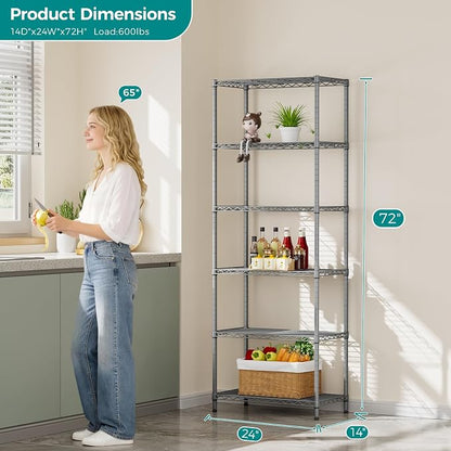 SINGAYE Shelf Wire Shelving Adjustable Storage Shelves Rack Standing Units - Image 3
