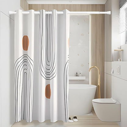 2Pack Shower Curtain Rod 45 to 77 Inches White Shower Rod Tension Curtain Rod - Image 6