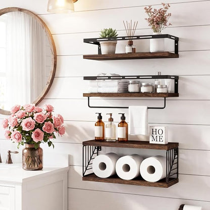 Fixwal Wall Mounted Bathroom Shelves Over Toilet | Wall Shelf - Image 2