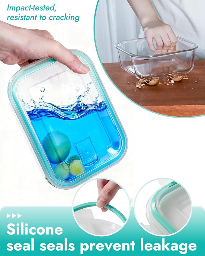 10-Piece Borosilicate Glass Food Storage Containers - Image 2