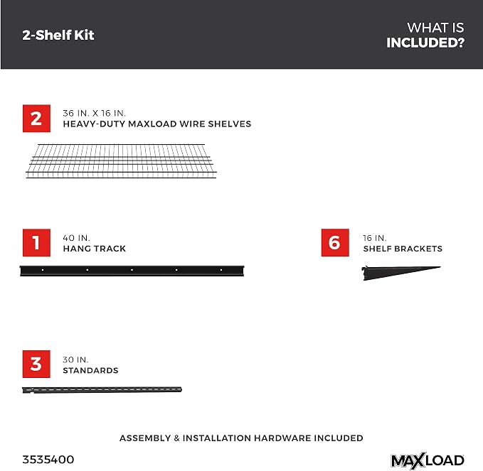 ClosetMaid MaxLoad Heavy Duty Wall Shelf Kit - Image 3
