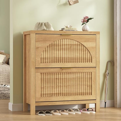 Fluted Shoe Cabinet Storage - Image 9