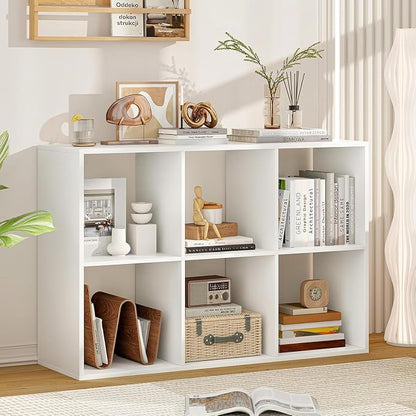 POWERSTONE 6 Cube Storage Organizer Set of 2, 3 Tier Cubby Bookshelf - Image 2
