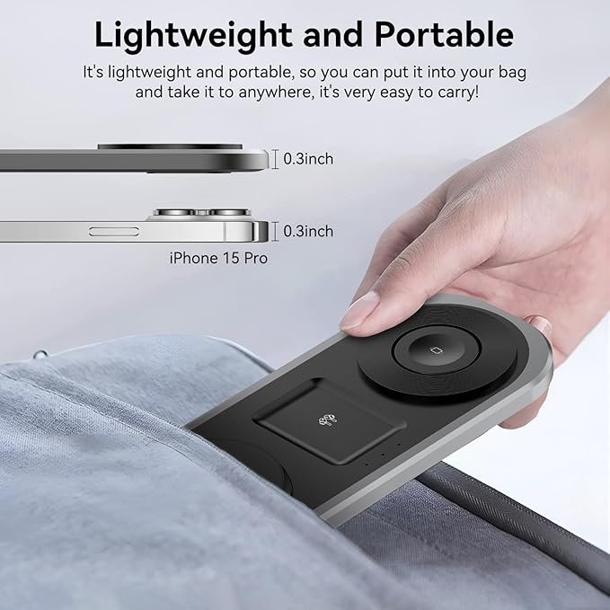 3 in 1 Fast Wireless Charger Stand - Image 6