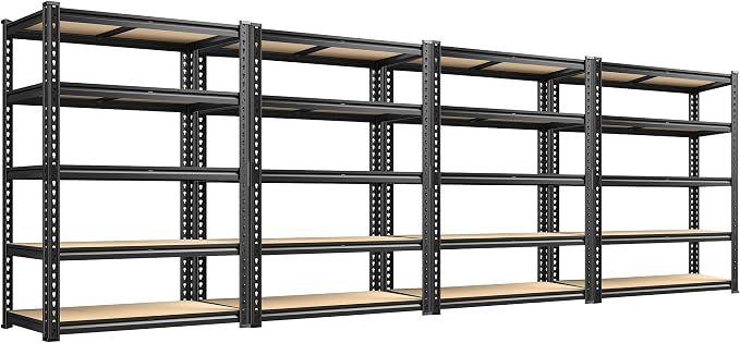 REIBII 2020LBS Storage Shelves 5 Tier Garage Shelving Heavy Duty Adjustable by REIBII