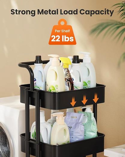 Pipishell 4 Tier Mesh Utility Cart, Rolling Metal Organization Cart - Image 6