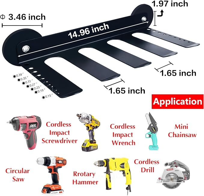 MUTUACTOR Power Tool Organizers and Storage Garage Drill Drivers Shelves - Image 5