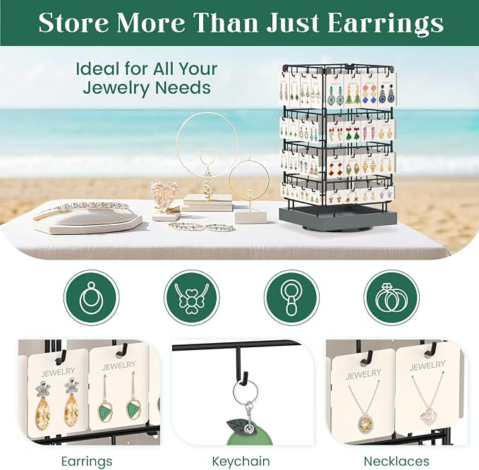 EsLuker.ly Rotating Earring Display Holder Stand - Image 4