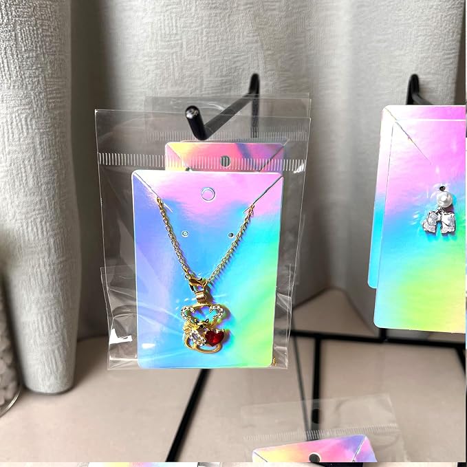 300pcs Holographic Earring Card Holder Paper Tags - Image 6
