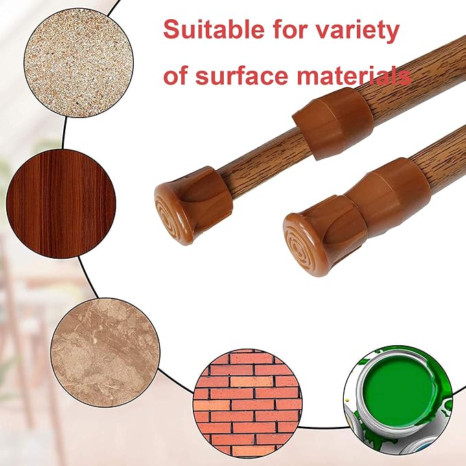 2 Pack Small Tension Rods 15.7 in to 28 Curtain Rods Window Rods in Extendable - Image 5