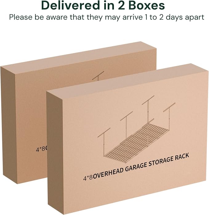 SunsGrove 4x8 Garage Storage Overhead Rack Organization, Adjustable Ceiling - Image 8