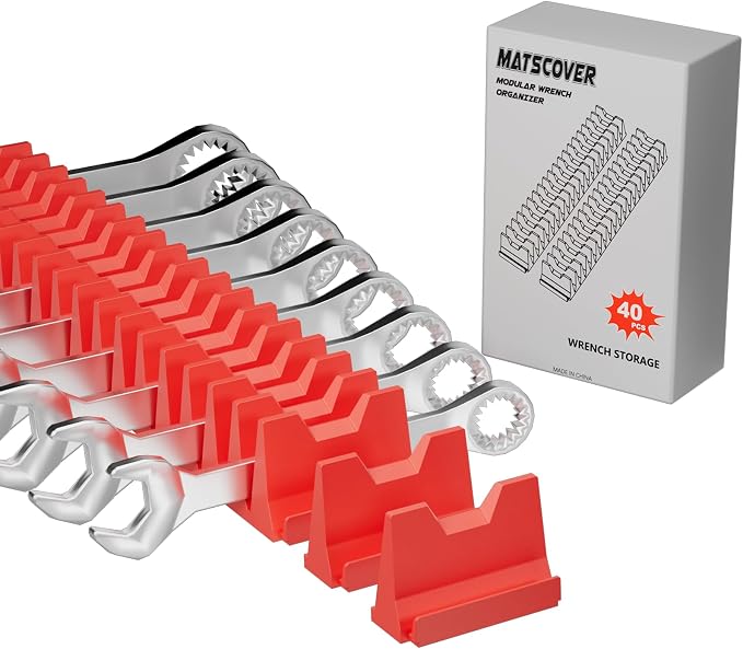 40PCS Modular Wrench Organizer Wrench Holder by Matscover