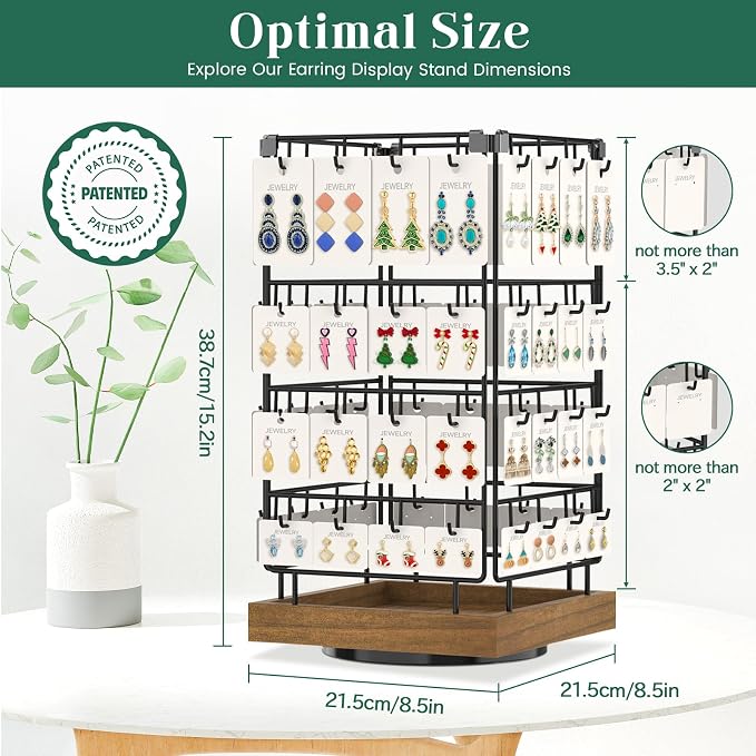 EsLuker.ly Rotating Earring Display Holder Stand - Image 5