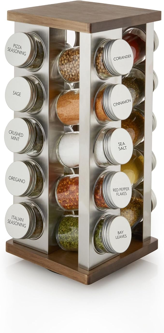 Kamenstein 20 Jar Vintage Revolving Countertop Spice Rack Organizer by Kamenstein