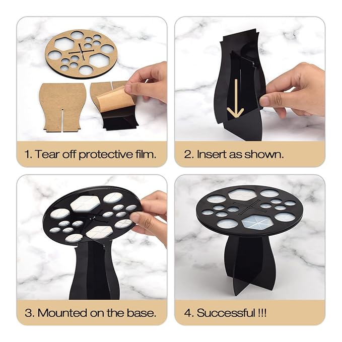 ZJchao Brush Drying Rack, 14 Holes Makeup Brush Holder Makeup Brush Drying Rack - Image 2