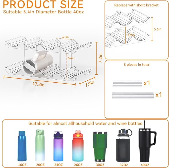 Yieach 2 Tier Water Bottle Holder - Image 2
