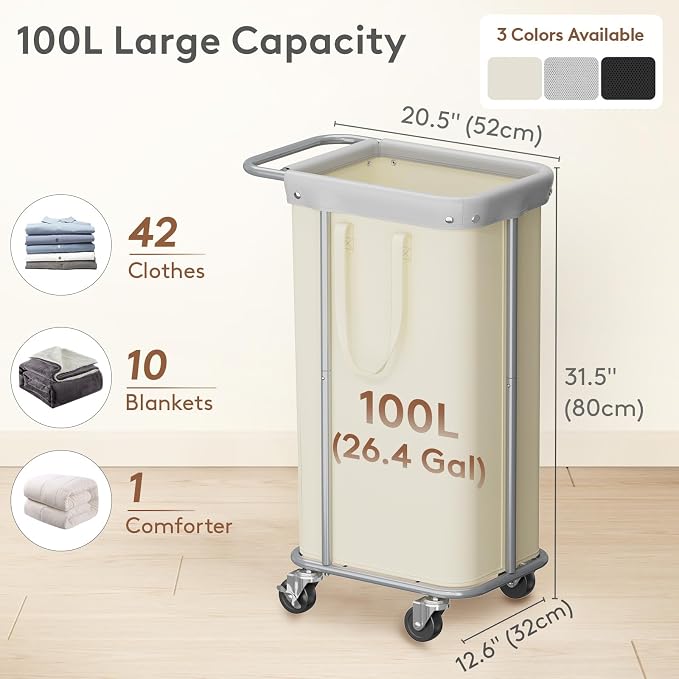 Lifewit 100L Large Laundry Basket - Image 2
