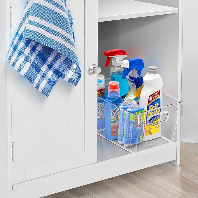Sorbus Medium Clear Plastic Storage Bins - Image 6