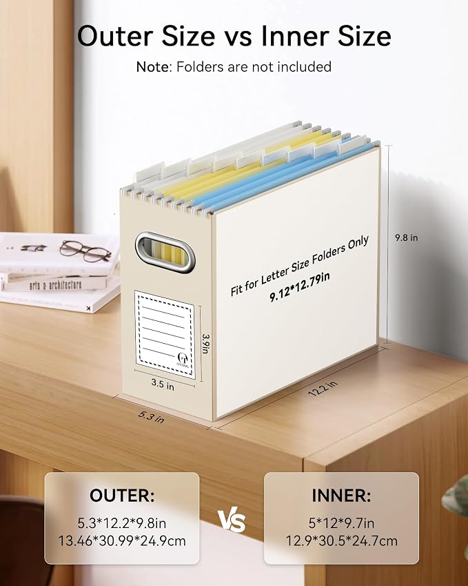 Portable Collapsible Cardboard File Box - Image 2