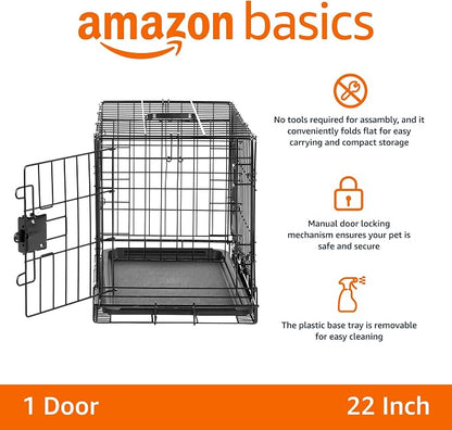 Amazon Basics Durable, Foldable Metal Wire Pet Crate - Image 2