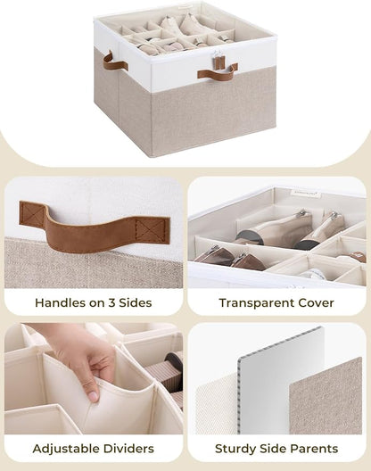 StorageWorks Shoe Organizer for Closet, Fits up to 16 Pairs, Shoe Cubby Storage - Image 5
