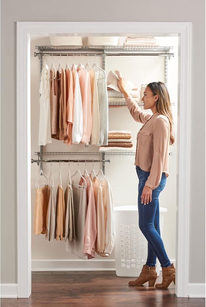 Rubbermaid Configurations Custom Closet Kit 4-8 Ft. Adjustable Metal Wire - Image 7