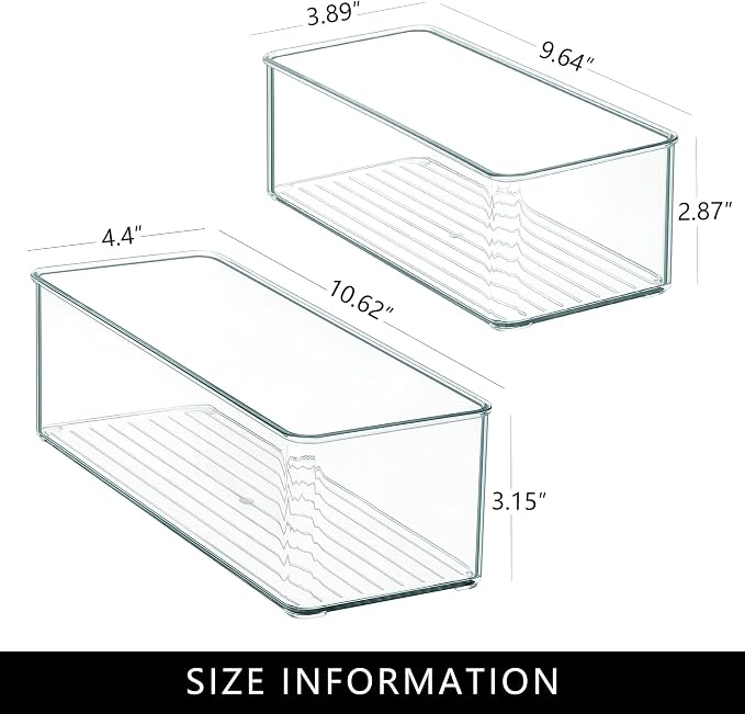 Qilinba 8 PACK Drawer Organizers Deep Drawer Organizer Bins Silverware - Image 2