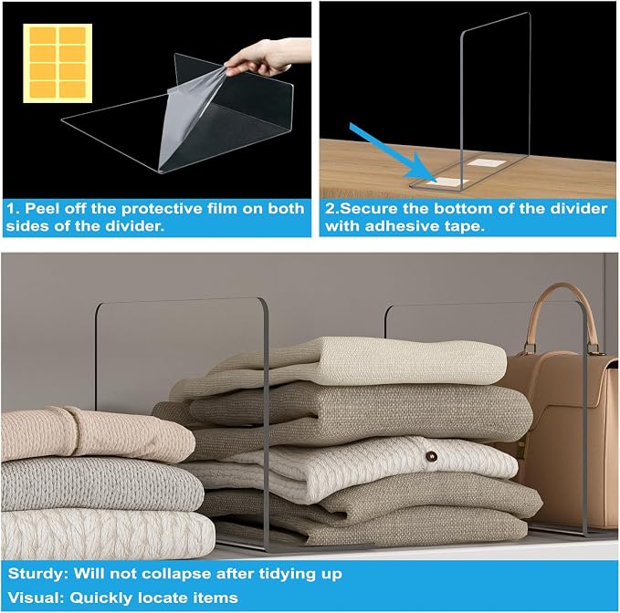 OKPOW Shelf Dividers Closet Organizer - Image 4