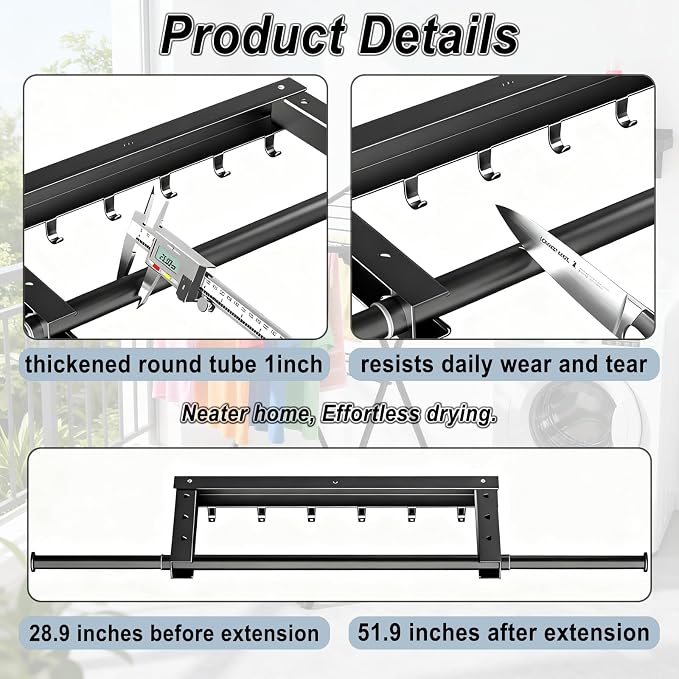 2 Pcs Clothes Drying Rack, Laundry Drying Rack - Image 4