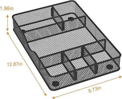 Desk Drawer Organizer Tray, Metal Mesh Drawer Organizer - Image 4