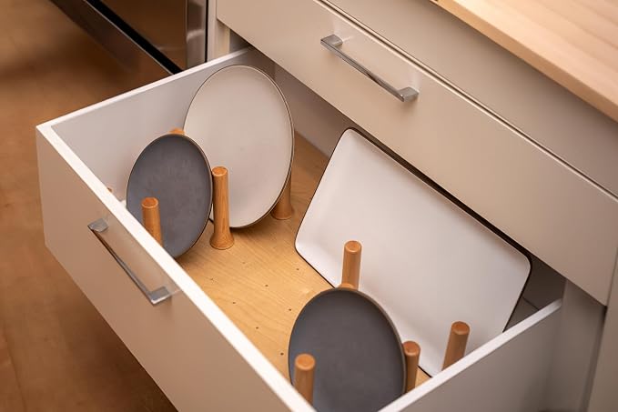 Custom Pegboard Drawer Organizer – Maple Wood – Deep Drawer Insert, Divider - Image 7