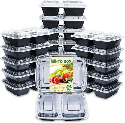 Enther Meal Prep Containers 2 Compartment by Enther