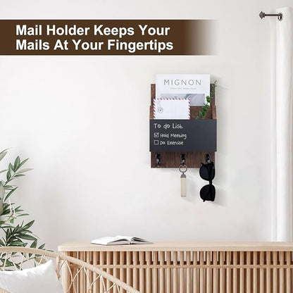 Key and Mail Holder for Wall Mount, Entryway Mail Holder - Image 5