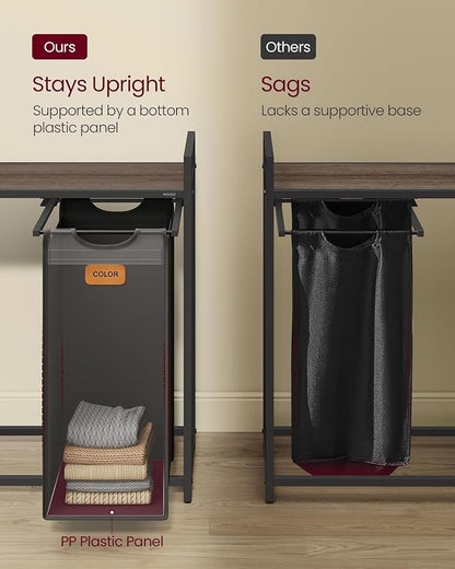 VASAGLE Laundry Hamper, Laundry Sorter Rolling Cart - Image 4