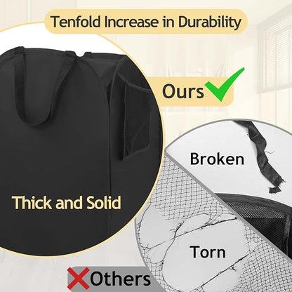 House Again Upgraded Polyester Pop-up Laundry Hamper, 70L Laundry Basket - Image 4