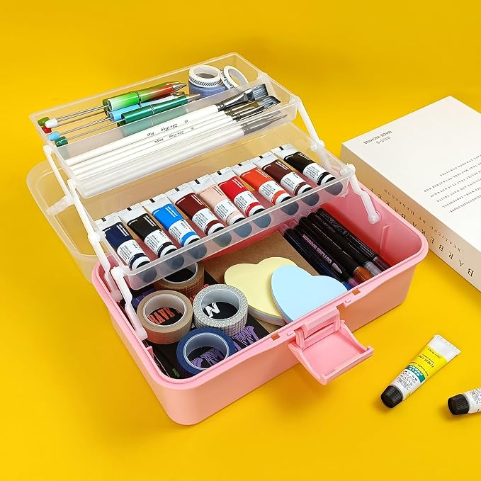 10Inch Tackle Box Organizer and Storage, Three-Layer Sewing Box - Image 5
