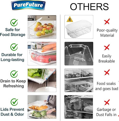 Pure Future 10-Pack Clear Fridge Organizer Containers - Image 5