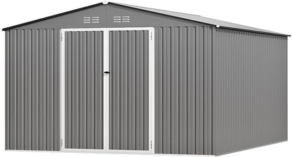10 x 12 FT Outdoor Storage Shed, Heavy Duty Metal Shed - Image 8