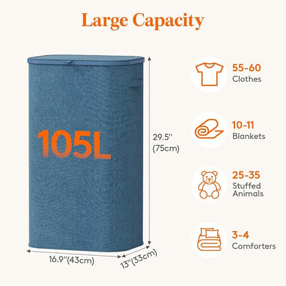 Lifewit 105L Large Laundry Basket - Image 2