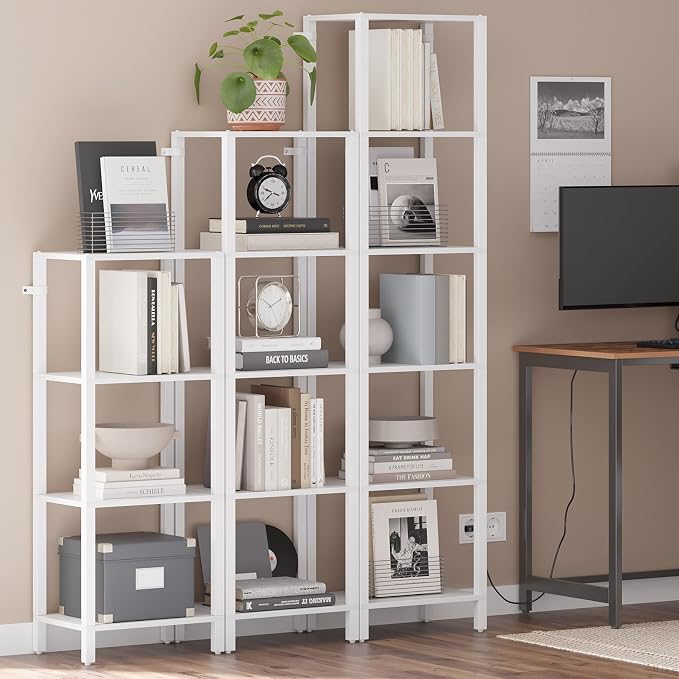 TUTOTAK Bookshelf, 4-Tier Small Narrow Book Shelf - Image 4