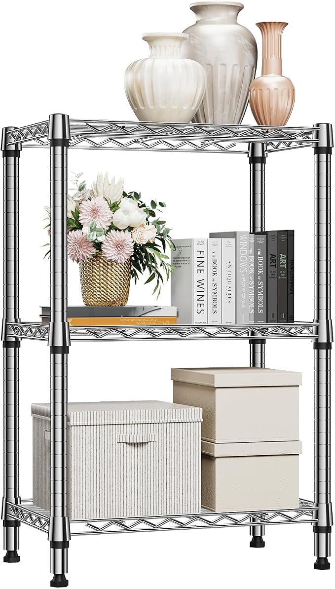 750 lbs 3 Tier Shelf Metal Storage Shelves Shelving Wire Rack Heavy Duty Closet by MEIGAOPLASTICANDMETALHKCOLIMITED