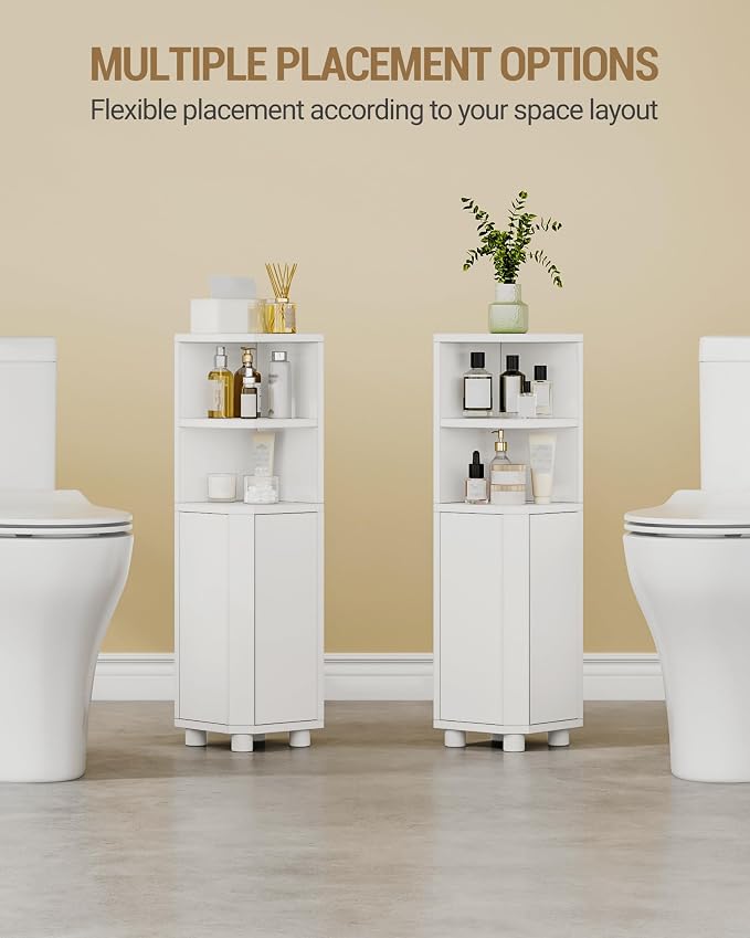 Hzuaneri Corner Cabinet, Small Bathroom Corner Cabinet - Image 8