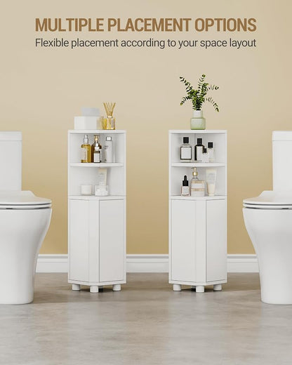 Hzuaneri Corner Cabinet, Small Bathroom Corner Cabinet - Image 8