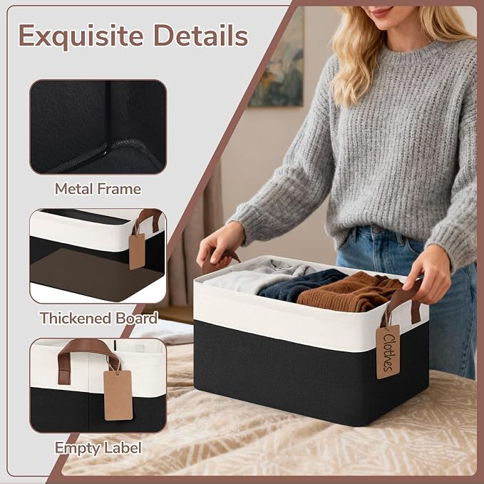 CHICVITA 4 Pack Storage Baskets - Image 4
