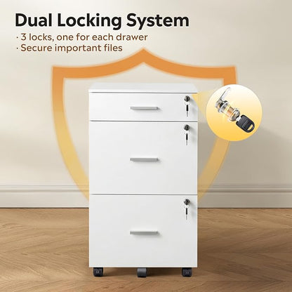DEVAISE 3 Drawer File Cabinet - Image 6
