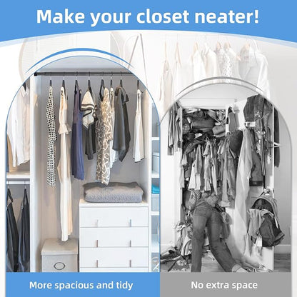 Closet Rod for Hanging Clothes, 30-92 Inch Adjustable Shower Curtain Rod Heavy - Image 2