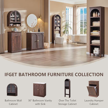 IFGET Arched Over The Toilet Storage Cabinet - Image 7