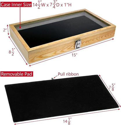 MOOCA Wooden Jewelry Display Case, Jewelry Organizer Case - Image 2