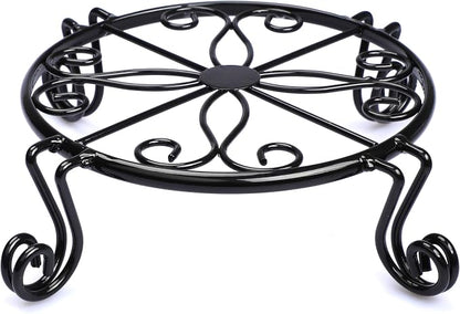 Black Plant Stand for Flower Pot Heavy Duty Potted Holder Indoor Outdoor Metal by Autopromake
